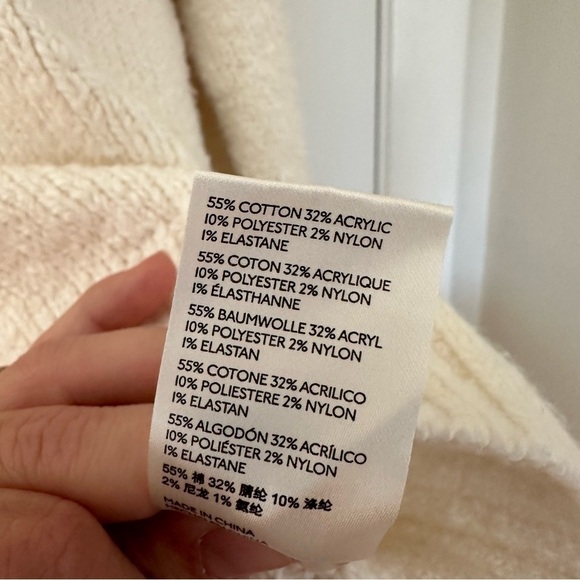 Free People Brookside Tunic Sweater Ivory V Neck - Picture 10 of 10